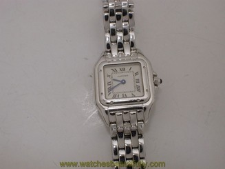 Cartier 18k White Gold Ladies Panthere Swiss Quartz Watch 22.0mm Case