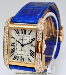 Cartier Tank Anglaise 18k Rose Gold Diamond Watch Box/Papers + Extras WT100016