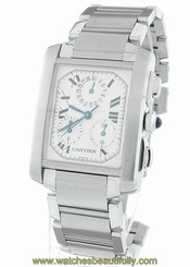 MINT Cartier Tank Francaise Chronoreflex quartz chronograph 2303 Watch