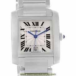 Cartier Tank Francaise Automatic Stainless Steel Large Watch W51002Q3 7612456002229