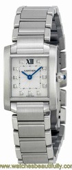 Cartier WE110006 Tank Francaise Silver Dial 11 Diamonds Women SS Watch New Orig 7613268359402