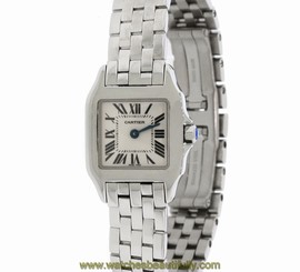 CARTIER Santos Demoiselle Stainless Steel Ladies Watch W25065Z5 / 2698