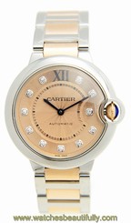 Cartier Ballon Bleu Champagne Dial 18k Pink Gold Women Watch WE902054 New Orig 7613268296097