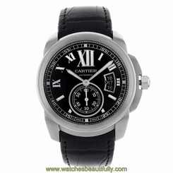 Cartier Calibre de W7100041 Stainless Steel Automatic Men's Watch 683498476733