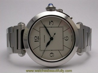 CARTIER PASHA W31072M7 STAINLESS STEEL AUTOMATIC MENS WATCH