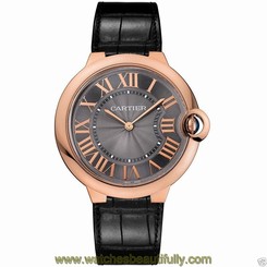 Cartier Ballon Bleu 40mm w6920089 18kt Rose Gold Grey Dial NEW Ret: $16,100