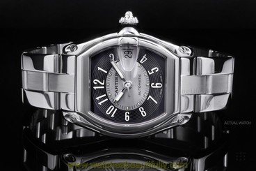 Cartier Men's Stainless Steel Roadster 2510 with Gray & Silver Arabic Dial