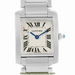 Cartier Tank Francaise Small Women's Silver Dial Watch W51008Q3 7612456002212