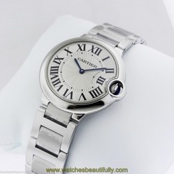 CARTIER Ballon Bleu MEDIUM Stainless Steel 36mm Quartz W69011Z4 B&P Ret: $5,500 639767605205