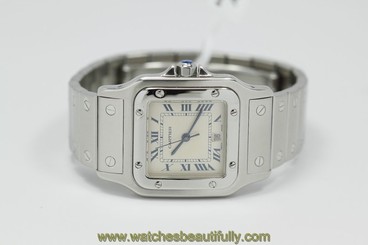 Cartier Santos Galbee 30mm Quartz Timepiece Blue Numerals