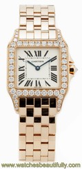 Cartier Demoiselle Diamond 18KY Gold Silver Dial Unisex Watch WF9002Y7 New Orig 616320697600