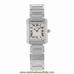 Cartier Tank Francaise WE1002S3 18K White Gold Quartz Ladies Watch 7612456137822