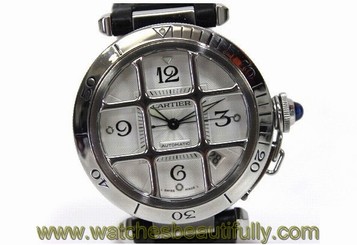 Pre-Owned CARTIER PASHA Grid W3104055 Men's SS Shell Automatic Watch, MD 722630968733