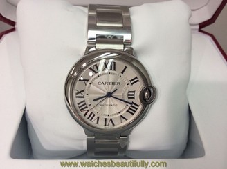 NEW 2016 CARTIER Ref. W6920046 BALLON BLEU 36mm S/Steel Midsize 3284 Automatic! 7612456620874