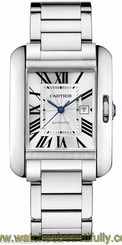 CARTIER Tank Anglaise MEDIUM 18kt White Gold AUTHENTIC w5310024 Ret: $36,100
