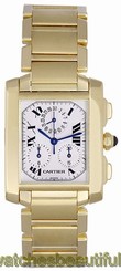 Cartier Tank Francaise Chronograph Men's Gold Watch W5000R2
