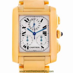 Cartier Tank Francaise Chrongraph 18K Yellow Gold Watch W50005R2