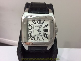 CARTIER Santos 100 XL Ref. 2656 W20073X8 S/Steel Swiss Automatic! Excellent Item 7612456259647