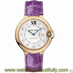 Cartier Ballon Bleu 36mm we902028 18k Rose Gold Auto Diamond Dial Ret: $14,800