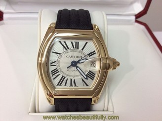 CARTIER Roadster Ref. 2524 W62005V2 18K Y/Gold Men's 37mm Automatic! FLAWLESS!!!