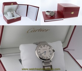 NEW CARTIER BALLON BLEU W69011Z4 36.6mm QUARTZ Stainless Steel Box/Papers 639767605205