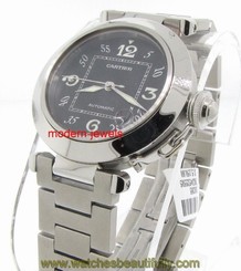 Cartier Pasha " C " Automatic Unisex 35 mm Steel Watch W31043M7 !