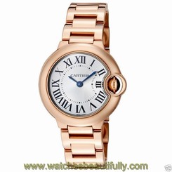 Cartier Ballon Bleu 28mm w69002z2 18kt Rose Gold Quartz NEW Retail: $19,300 7612456339837