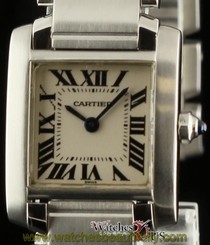 Cartier Tank Francaise Stainless Steel White W51008Q3 2 Year Warranty #1424 7612456002212
