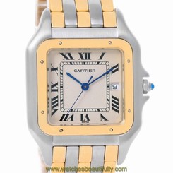 Cartier Panthere Jumbo Steel 18K Yellow Gold Three Row Watch
