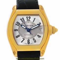 Cartier Roadster Mens 18K Yellow Gold Large W62005V2