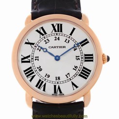 Cartier Ronde Louis 18K Rose Gold Mens Watch W6800251 7612456320224