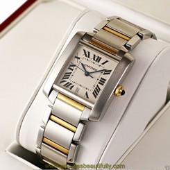 Cartier Tank Francaise w51005q4 Stainless Steel & Yellow Gold NEW Ret: $7,900 7612456002199