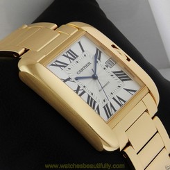 CARTIER Tank Anglaise LARGE 18kt Yellow Gold AUTHENTIC w5310018 Ret: $42,900