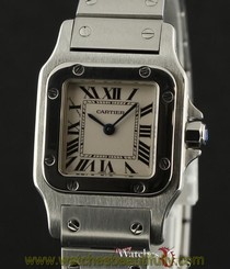Cartier Santos Galbee 24mm Stainless Steel White Roman W20056D6 2Yr Warnty #568 7612456211799