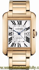 CARTIER Tank Anglaise LARGE 18kt Rose Gold AUTHENTIC w5310002 Ret: $42,900