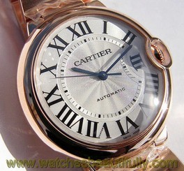 *NEW* CARTIER MEDIUM 18K PINK GOLD BALLON BLEU ROMAN DIAL BRACELET W69004Z2