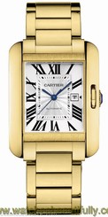 CARTIER Tank Anglaise MEDIUM 18kt Yellow Gold AUTHENTIC w5310015 Ret: $33,700