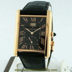 NEW Cartier Tank Louis with Date $21,500.00 Men's 18k Rose Gold watch.