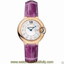 Cartier Ballon Bleu 28mm we902050 18kt Rose Gold Quartz Diamond Retail: $11,500 7612456845994