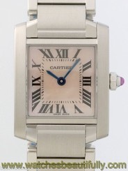 CARTIER Pink Mother of Pearl Dial Sapphire W51028Q3 B&P New Retail: $ 4,450 7612456285738
