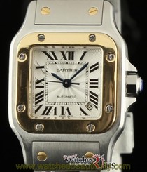 Cartier Santos Galbee W20057C4 Steel Gold Automatic Silver 2 Year Warranty #591