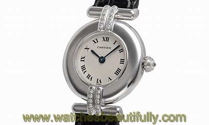 Used Watch Women Cartier Korize quartz Silver White gold U2A