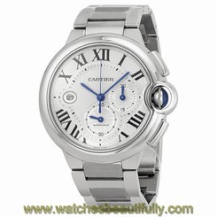 Cartier Ballon Bleu Automatic Silver Dial Stainless Steel Mens Watch W6920076 7613268257753