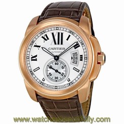 Cartier Calibre De Cartier Silver Dial Mechanical Mens Watch W7100009 7612456620539