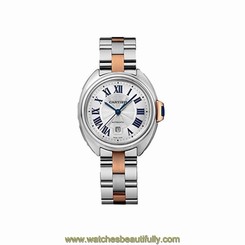 CARTIER WOMEN'S ROSE GOLD-TONE STEEL BRACELET & CASE AUTOMATIC WATCH W2CL0004