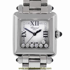 Chopard Stainless Steel Happy Sport Floating Diamonds Watch 27834923