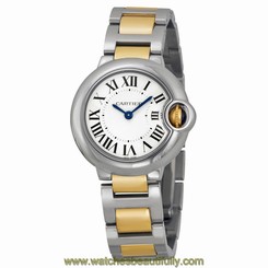 Cartier Ballon Bleu W69007Z3 18kt Yellow Gold and Stainless Steel Quartz Ladies