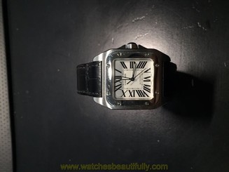 Cartier Santos 100 Stainless Steel Medium Size Watch W20106X8 7612456316036