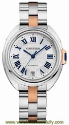 Cartier Cle de Cartier W2CL0004 Steel and 18k Rose Gold Automatic Ladies Watch