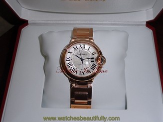Cartier Ballon Bleu Medium 18kt Rose Gold Automatic 36.6mm Ref # W69004Z2 7612456339936